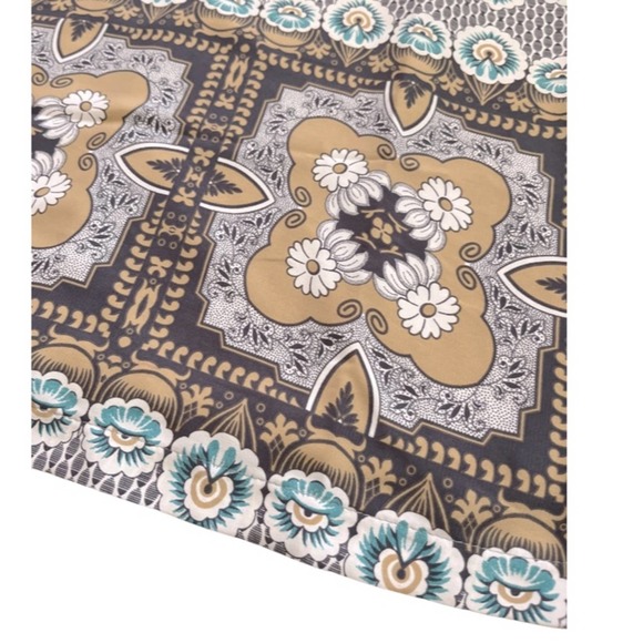 Lulu's Black and Gold Patterned Midi Dress - Picture 2 of 10